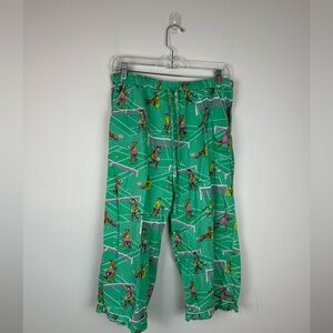 Printfresh Woven Bagheera Leopard Tennis Print Long Pajama Pant Women’s Sz M